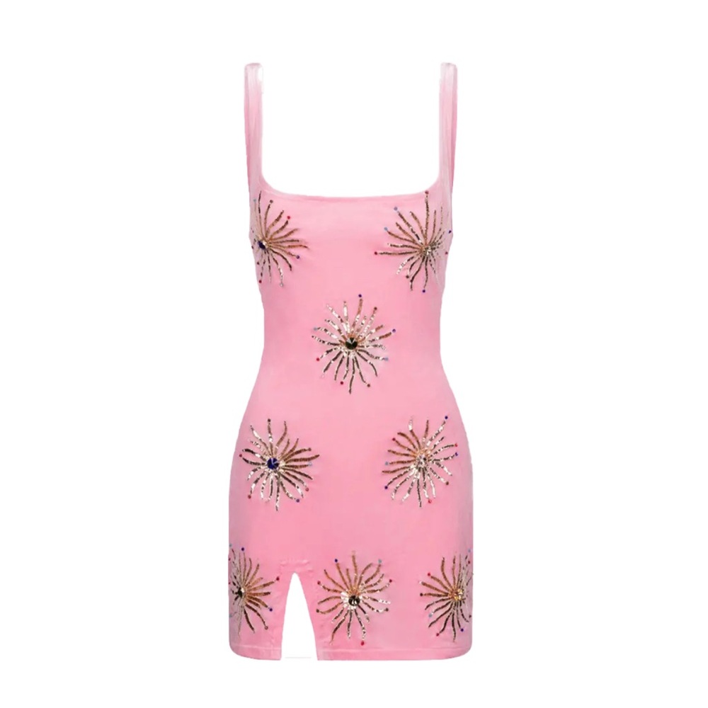 Oceanus Swimwear Callie Dress Pink Sz S